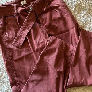 a new day Rust Red Pants with Belt